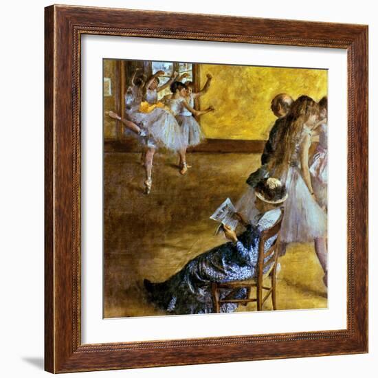 Degas: Ballet Class, C1878-Edgar Degas-Framed Giclee Print