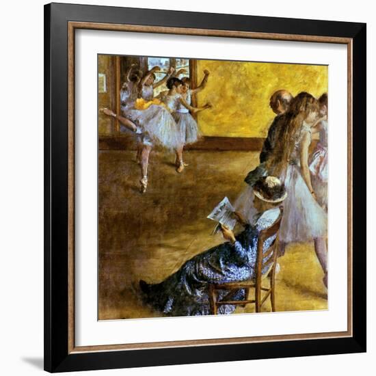 Degas: Ballet Class, C1878-Edgar Degas-Framed Giclee Print