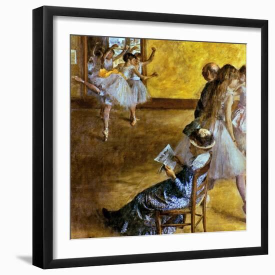 Degas: Ballet Class, C1878-Edgar Degas-Framed Giclee Print