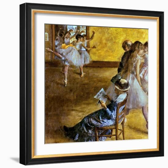 Degas: Ballet Class, C1878-Edgar Degas-Framed Giclee Print