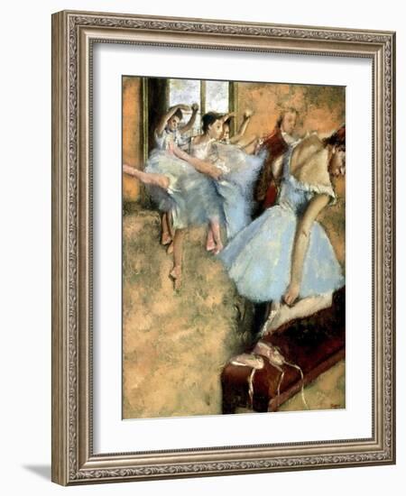 Degas: Ballet Class, C1880-Edgar Degas-Framed Giclee Print