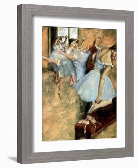 Degas: Ballet Class, C1880-Edgar Degas-Framed Giclee Print