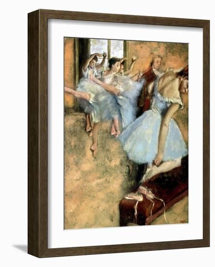 Degas: Ballet Class, C1880-Edgar Degas-Framed Giclee Print