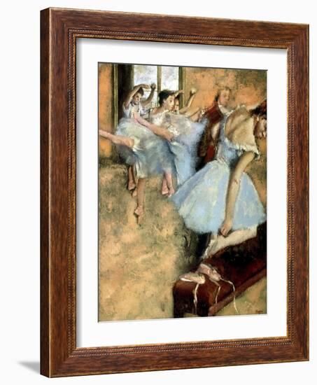 Degas: Ballet Class, C1880-Edgar Degas-Framed Giclee Print