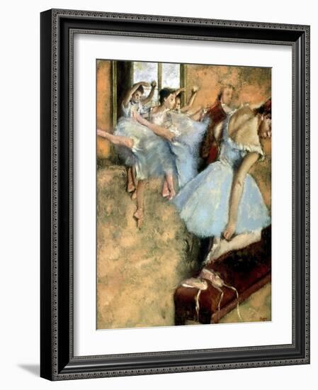 Degas: Ballet Class, C1880-Edgar Degas-Framed Giclee Print