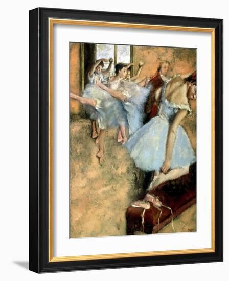 Degas: Ballet Class, C1880-Edgar Degas-Framed Giclee Print