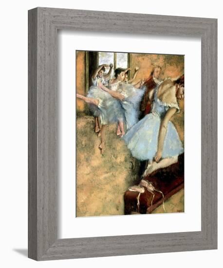Degas: Ballet Class, C1880-Edgar Degas-Framed Giclee Print