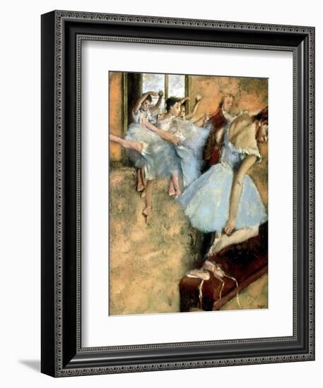 Degas: Ballet Class, C1880-Edgar Degas-Framed Giclee Print