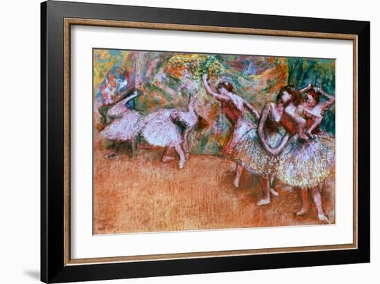 Degas: Ballet Scene-Edgar Degas-Framed Giclee Print