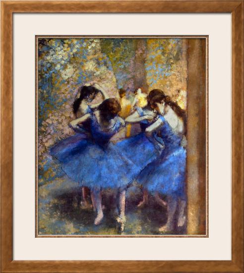 Degas: Blue Dancers, C1890-Edgar Degas-Framed Giclee Print