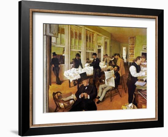 Degas: Cotton Office, 1873-Edgar Degas-Framed Giclee Print