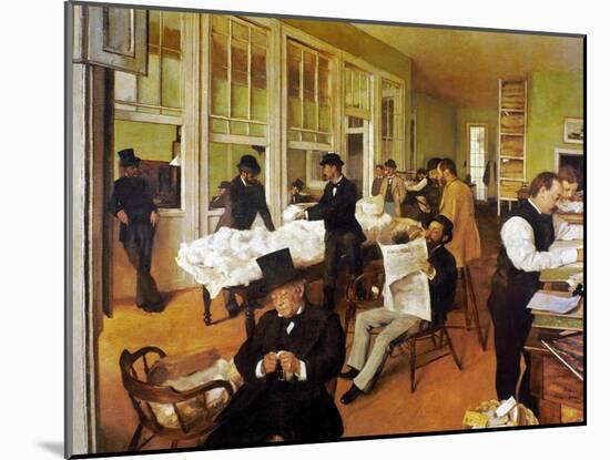 Degas: Cotton Office, 1873-Edgar Degas-Mounted Giclee Print