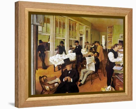 Degas: Cotton Office, 1873-Edgar Degas-Framed Premier Image Canvas