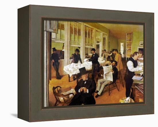 Degas: Cotton Office, 1873-Edgar Degas-Framed Premier Image Canvas