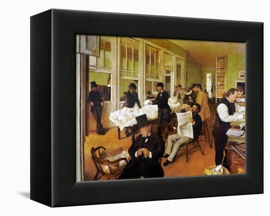 Degas: Cotton Office, 1873-Edgar Degas-Framed Premier Image Canvas