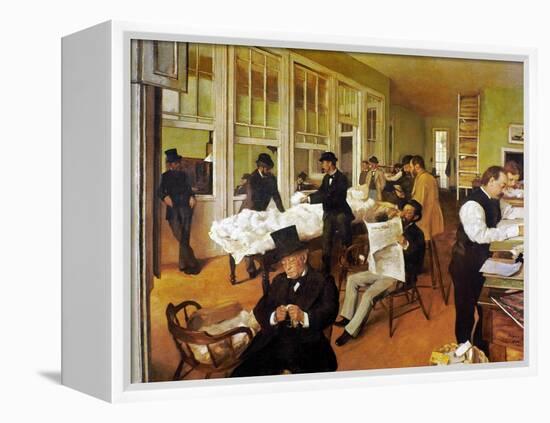 Degas: Cotton Office, 1873-Edgar Degas-Framed Premier Image Canvas