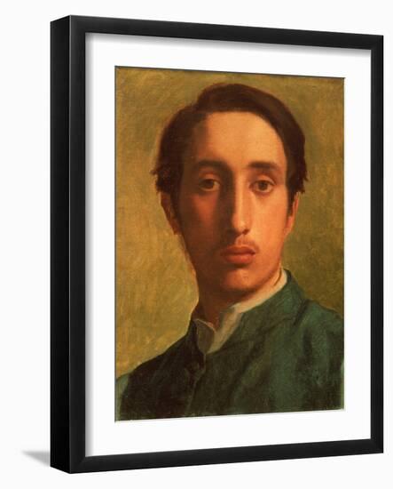 Degas in a Green Jacket, circa 1856-Edgar Degas-Framed Giclee Print