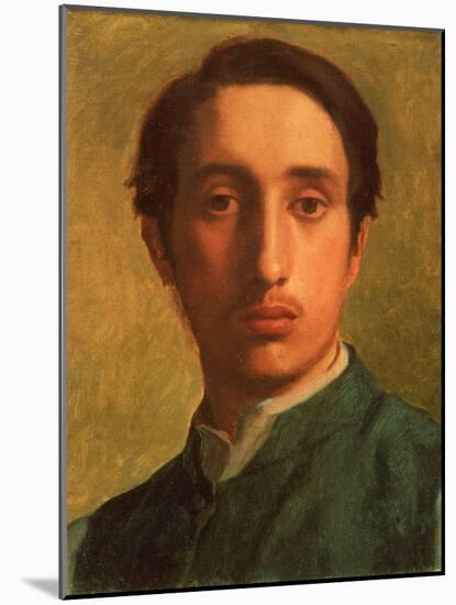 Degas in a Green Jacket, circa 1856-Edgar Degas-Mounted Giclee Print