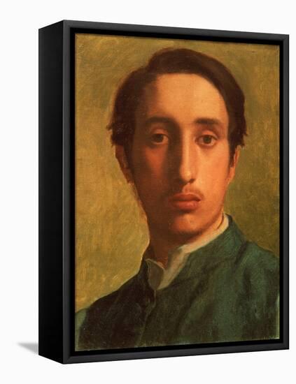 Degas in a Green Jacket, circa 1856-Edgar Degas-Framed Premier Image Canvas