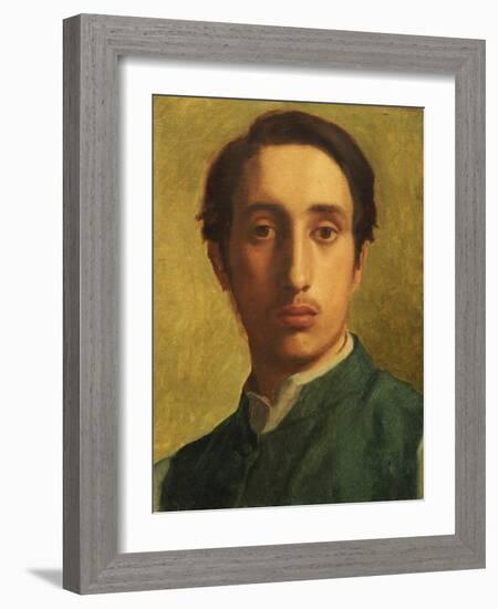 Degas in a Green Waistcoat, circa 1855-1856-Edgar Degas-Framed Giclee Print