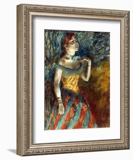 Degas: Singer In Green-Edgar Degas-Framed Giclee Print