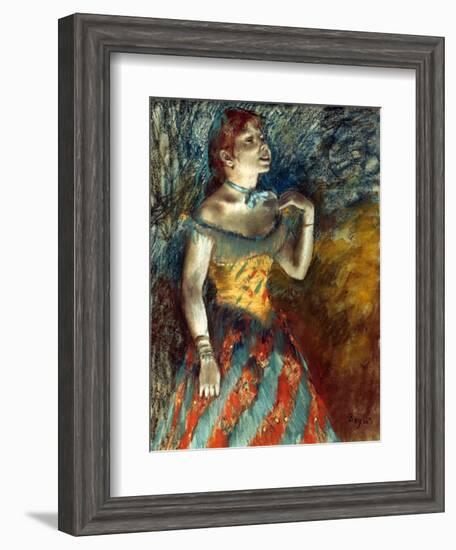 Degas: Singer In Green-Edgar Degas-Framed Giclee Print