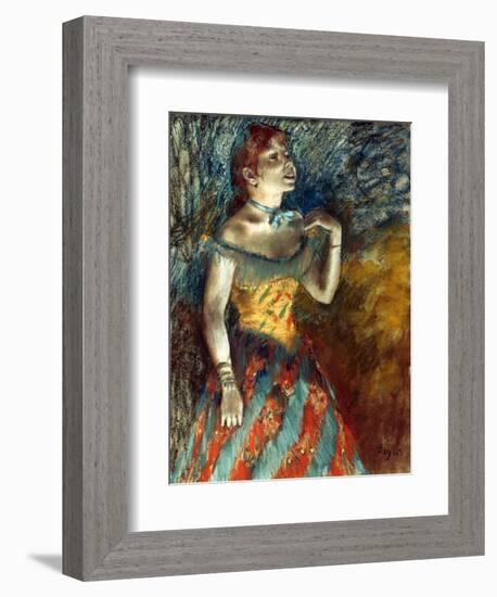 Degas: Singer In Green-Edgar Degas-Framed Giclee Print