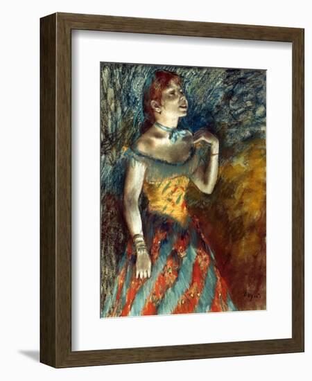 Degas: Singer In Green-Edgar Degas-Framed Giclee Print