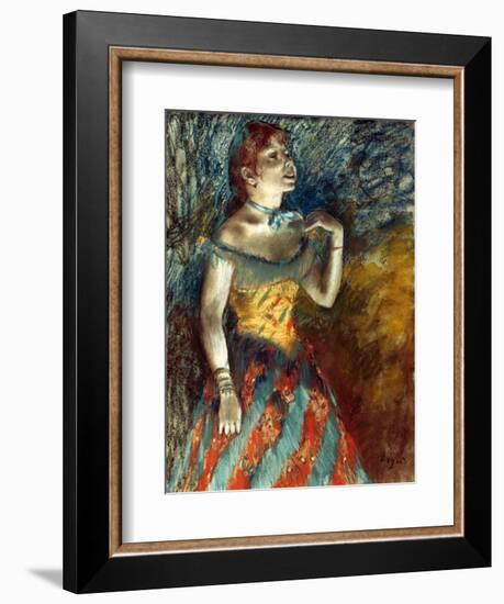 Degas: Singer In Green-Edgar Degas-Framed Giclee Print