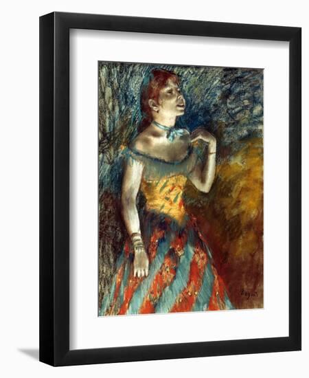 Degas: Singer In Green-Edgar Degas-Framed Giclee Print