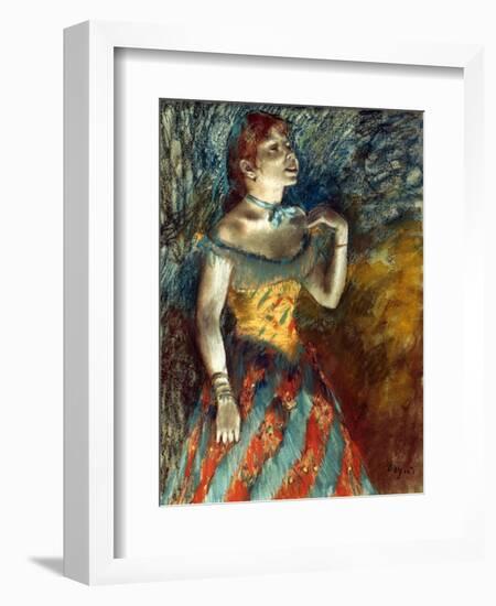 Degas: Singer In Green-Edgar Degas-Framed Giclee Print