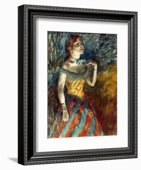 Degas: Singer In Green-Edgar Degas-Framed Giclee Print