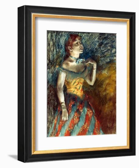 Degas: Singer In Green-Edgar Degas-Framed Giclee Print