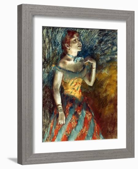 Degas: Singer In Green-Edgar Degas-Framed Giclee Print