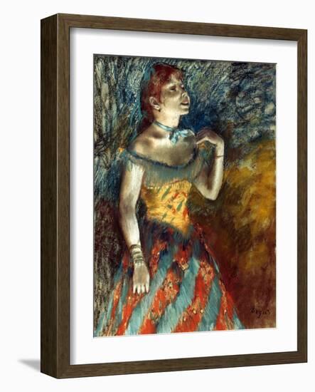 Degas: Singer In Green-Edgar Degas-Framed Giclee Print