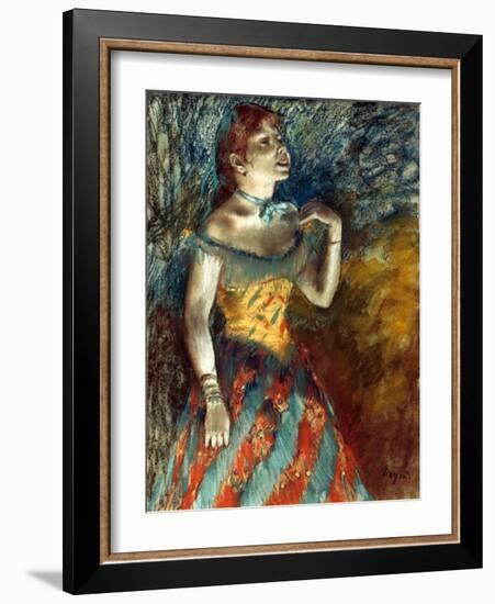 Degas: Singer In Green-Edgar Degas-Framed Giclee Print