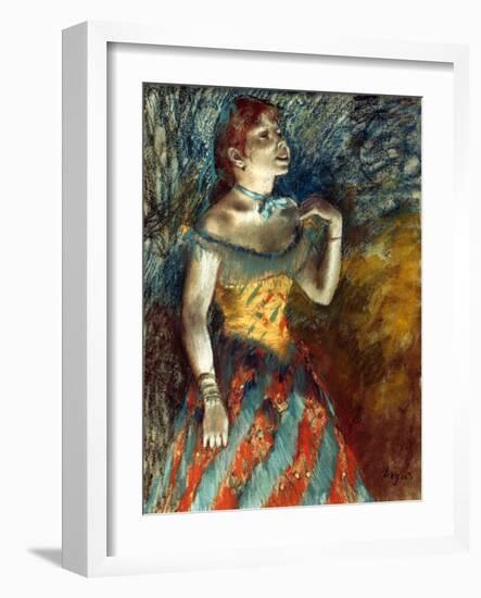 Degas: Singer In Green-Edgar Degas-Framed Giclee Print