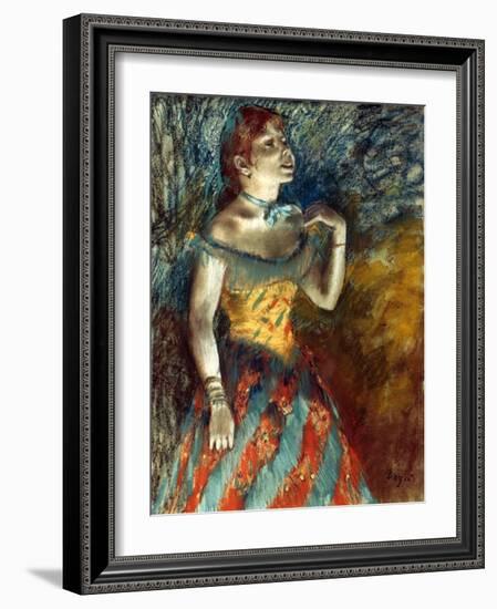 Degas: Singer In Green-Edgar Degas-Framed Giclee Print