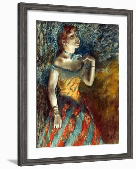 Degas: Singer In Green-Edgar Degas-Framed Giclee Print