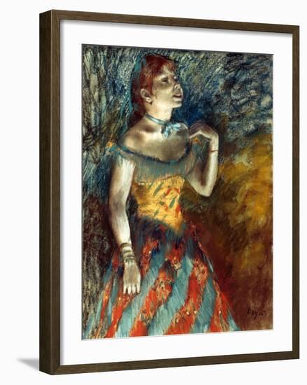 Degas: Singer In Green-Edgar Degas-Framed Giclee Print