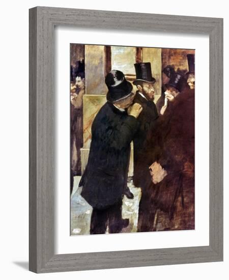Degas: Stock Exchange-Edgar Degas-Framed Giclee Print