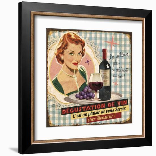 Dégustation de vin-Bruno Pozzo-Framed Art Print