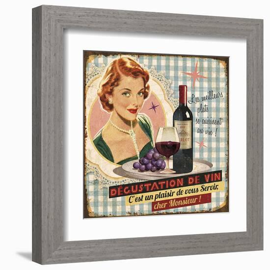 Dégustation de vin-Bruno Pozzo-Framed Art Print