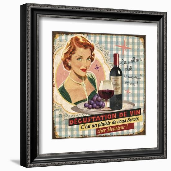 Dégustation de vin-Bruno Pozzo-Framed Art Print