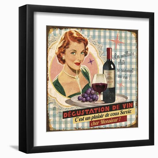 Dégustation de vin-Bruno Pozzo-Framed Art Print