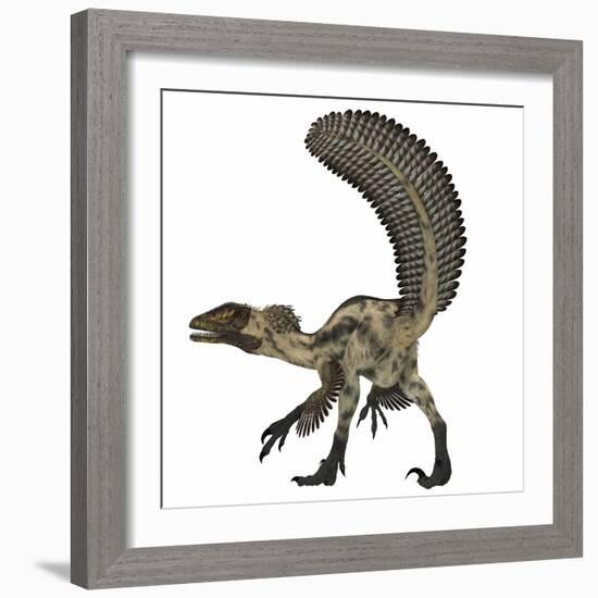 Deinonychus, a Carnivorous Dinosaur from the Early Cretaceous Period-Stocktrek Images-Framed Art Print