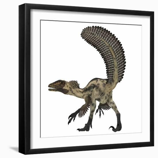 Deinonychus, a Carnivorous Dinosaur from the Early Cretaceous Period-Stocktrek Images-Framed Art Print