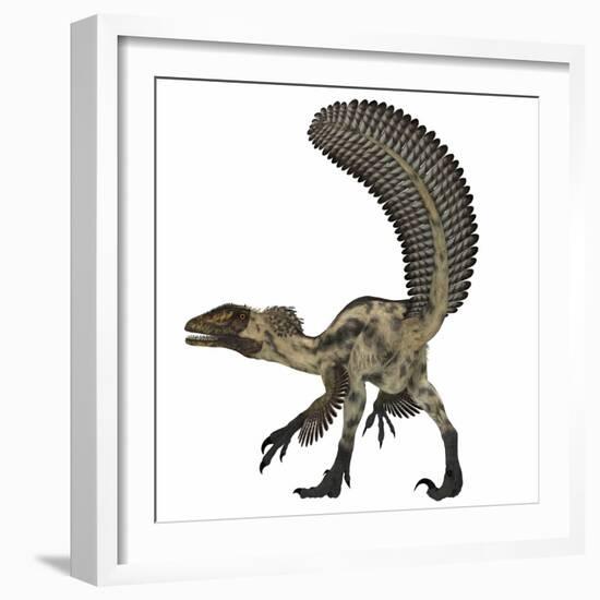 Deinonychus, a Carnivorous Dinosaur from the Early Cretaceous Period-Stocktrek Images-Framed Art Print