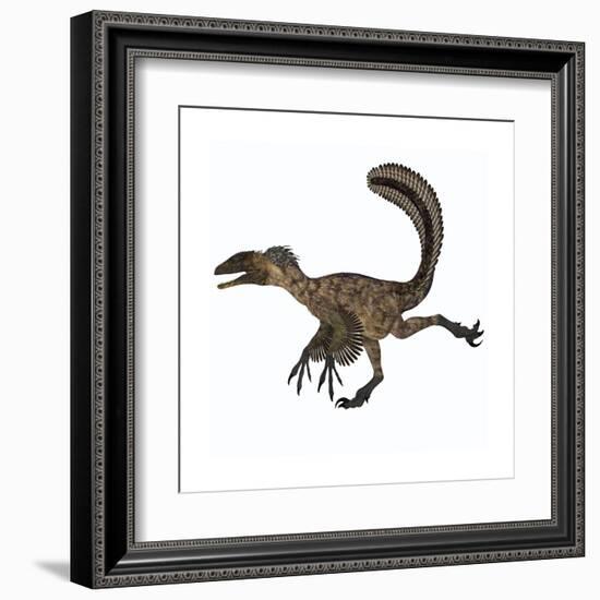 Deinonychus Dinosaur-Stocktrek Images-Framed Art Print