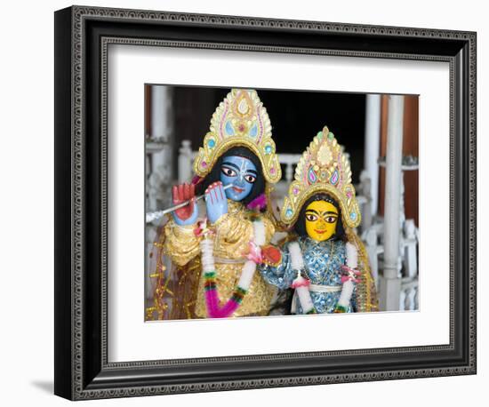 Deities Sri Krishna and Sri Radhika (Radha) in the Lalji Temple, Kalna, West Bengal, India, Asia-Annie Owen-Framed Photographic Print